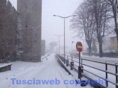 La bufera di neve a Viterbo - ore 9,20 - foto Giuseppe Ferlicca