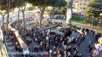 Viterbo - Befana 2015 - La calza più lunga del mondo vista dal drone