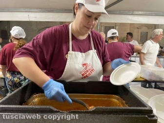 La cena con i facchini di Santa Rosa