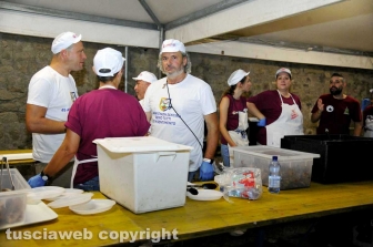 La cena con i facchini di Santa Rosa