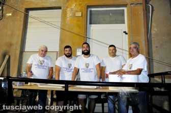 La cena con i facchini di Santa Rosa