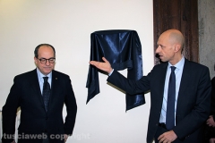 Il rettore Ruggieri e De Castro scoprono la targa a Scarascia Mugnozza