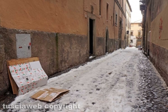 La città dei Papi dopo la nevicata