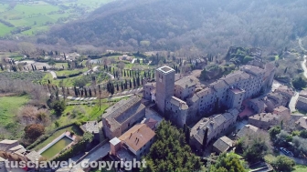 La città di Bassano in Teverina vista dall'alto