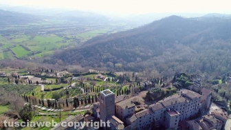 La città di Bassano in Teverina vista dall'alto