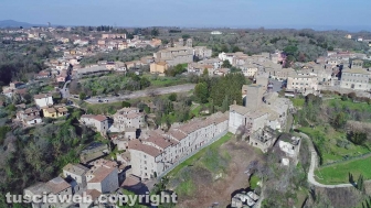La città di Bassano in Teverina vista dall'alto