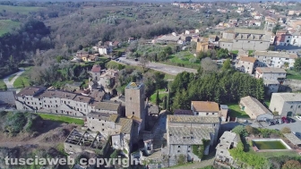 La città di Bassano in Teverina vista dall'alto