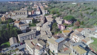 La città di Bassano in Teverina vista dall'alto