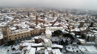 Viterbo - La città sotto la neve dall'alto