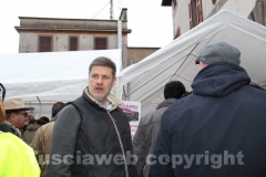 L\'assessore Claudio Ubertini alla colazione di Pasqua