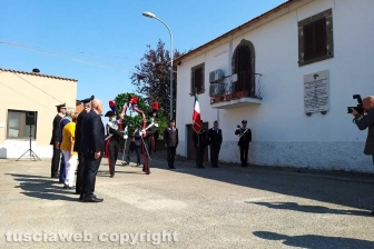 Viterbo - La commemorazione dei carabinieri uccisi a Ponte dei Cetti