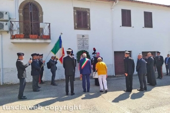 Viterbo - La commemorazione dei carabinieri uccisi a Ponte dei Cetti