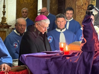 Viterbo - La processione del Venerdì santo - Il vescovo Orazio Francesco Piazza