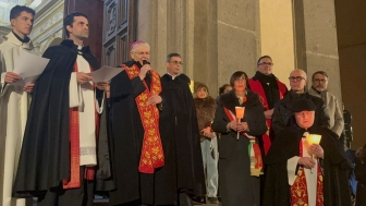 Viterbo - La processione del Venerdì santo - Il vescovo Orazio Francesco Piazza