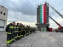 La dimostrazione dei Vigili del fuoco per la festa di Santa Barbara