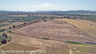 La discarica di Cinelli vista dall'alto