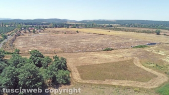 La discarica di Cinelli vista dall'alto