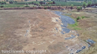 La discarica di Cinelli vista dall'alto