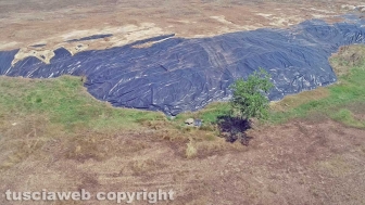 La discarica di Cinelli vista dall'alto