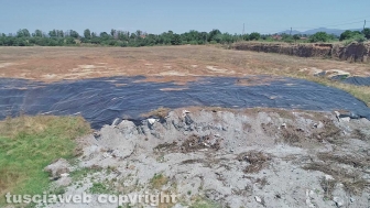 La discarica di Cinelli vista dall'alto