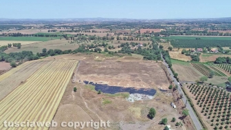 La discarica di Cinelli vista dall'alto