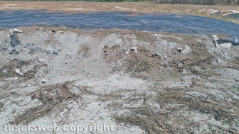 La discarica di Cinelli vista dall'alto