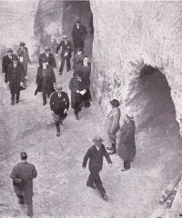 Il duce visita i lavori nel 1932 a Piazzale Flaminio - Foto archivio storico Silvio Cappelli