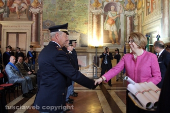 La festa della polizia a palazzo dei Priori