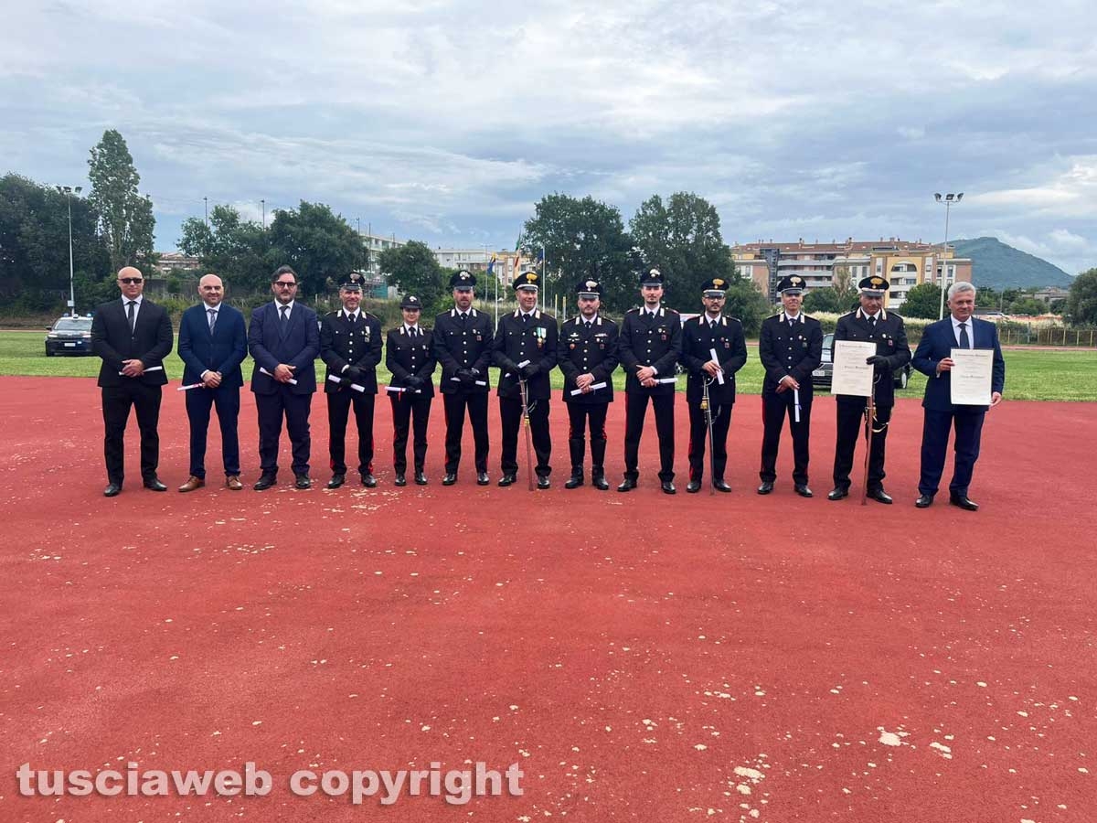 Viterbo - La festa dell'Arma dei carabinieri - I premiati