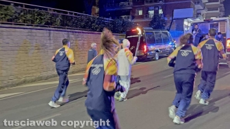 Viterbo - La fiamma olimpica in via della Palazzina