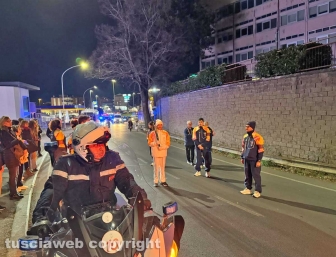 Viterbo - La fiamma olimpica in via della Palazzina