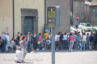 La fila per i biglietti delle tribune