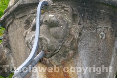La fontana di piazza san Faustino tra crepe e melma