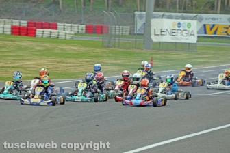 La gara dei campionati italiani di karting