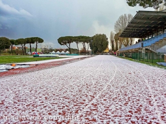 La grandine imbianca Viterbo