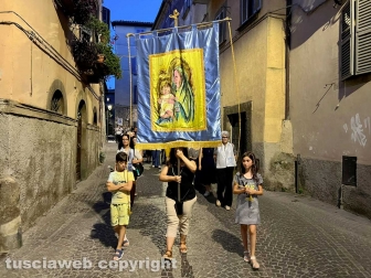 Viterbo - La Madonna del Carmelo illumina il centro storico