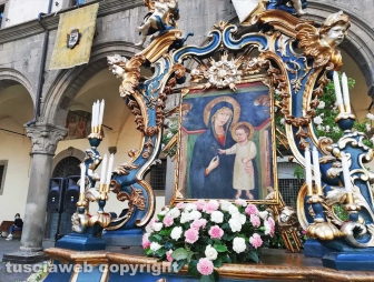 Viterbo - La processione della Madonna Liberatrice durante il Coronavirus