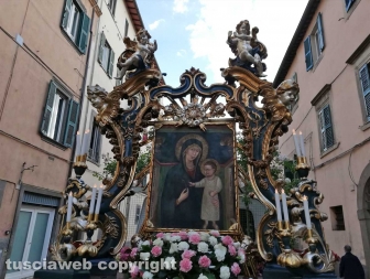 Viterbo - La processione della Madonna Liberatrice durante il Coronavirus