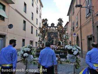 Viterbo - La processione della Madonna Liberatrice durante il Coronavirus