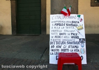 La manifestazione contro il Green pass