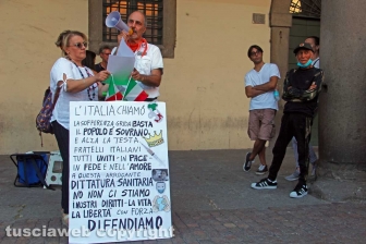 La manifestazione contro il Green pass
