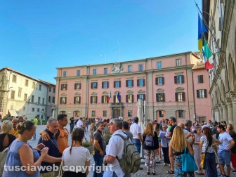 La manifestazione contro il Green pass