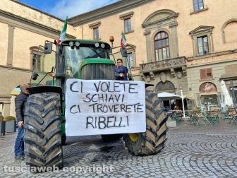 La manifestazione degli allevatori