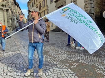 La manifestazione degli allevatori