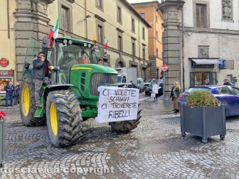 La manifestazione degli allevatori