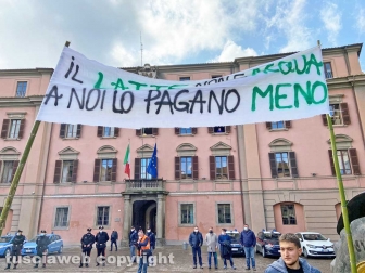 La manifestazione degli allevatori