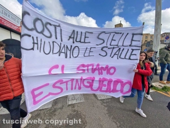La manifestazione degli allevatori
