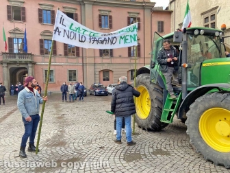 La manifestazione degli allevatori