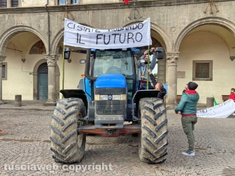 La manifestazione degli allevatori