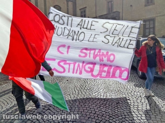 La manifestazione degli allevatori